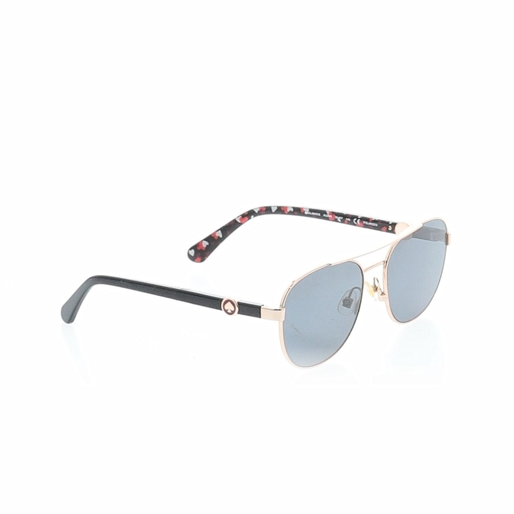Kate Spade Black and Gold Aviator Sunglasses